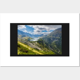 Five Ponds valley scenic landscape in Tatra Mountains Posters and Art